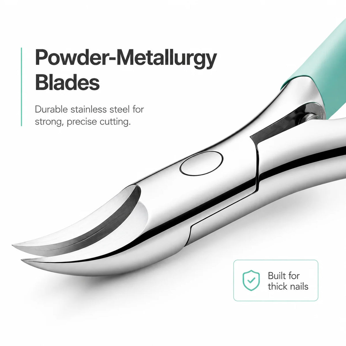 Toenail Clippers Curved Stainless Steel Spring-Assisted Clipping Guard