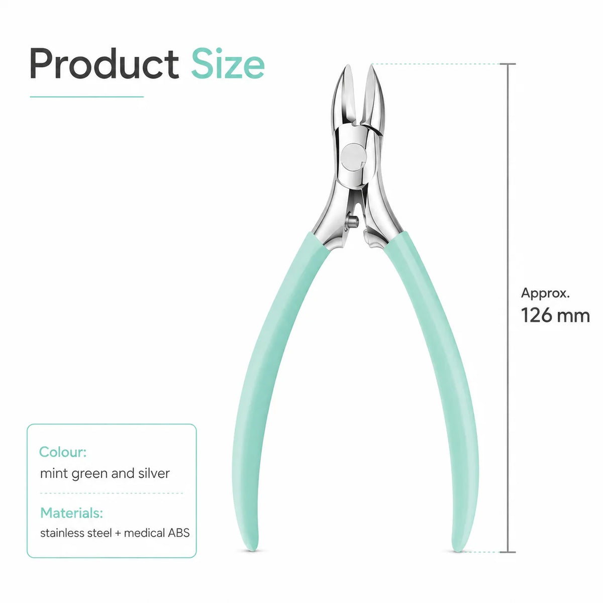 Toenail Clippers Curved Stainless Steel Spring-Assisted Clipping Guard