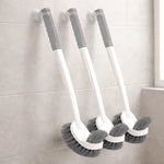 Toilet Brush Double-Sided Angled Head Wall-Mounted Long Handle