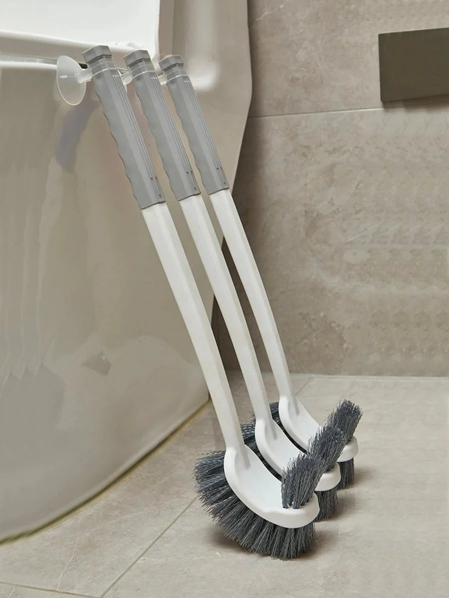 Toilet Brush Double-Sided Angled Head Wall-Mounted Long Handle