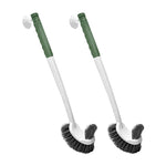 Toilet Brush Double-Sided Angled Head Wall-Mounted Long Handle