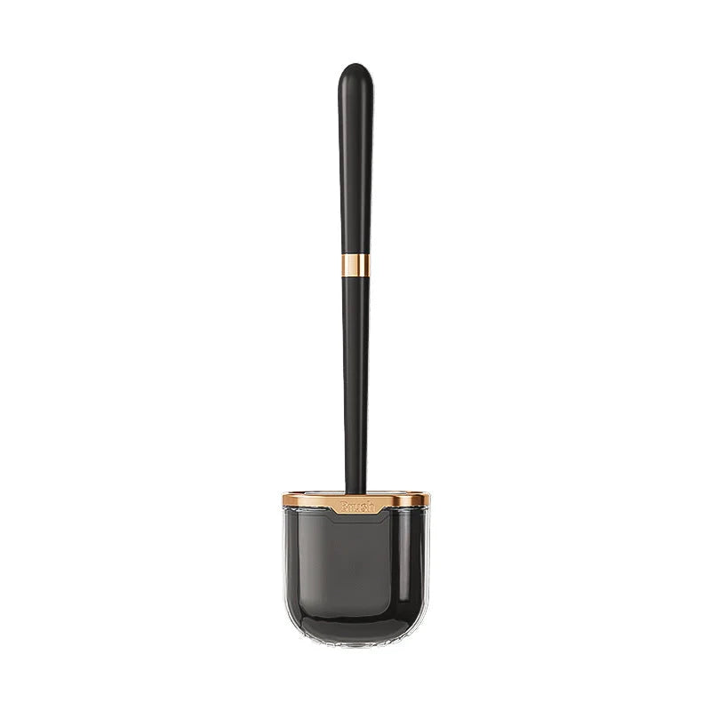 Toilet Brush Flexible Silicone Head Wall-Mounted Holder
