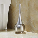 Toilet Brush Silicone Flexible Head Ventilated Holder