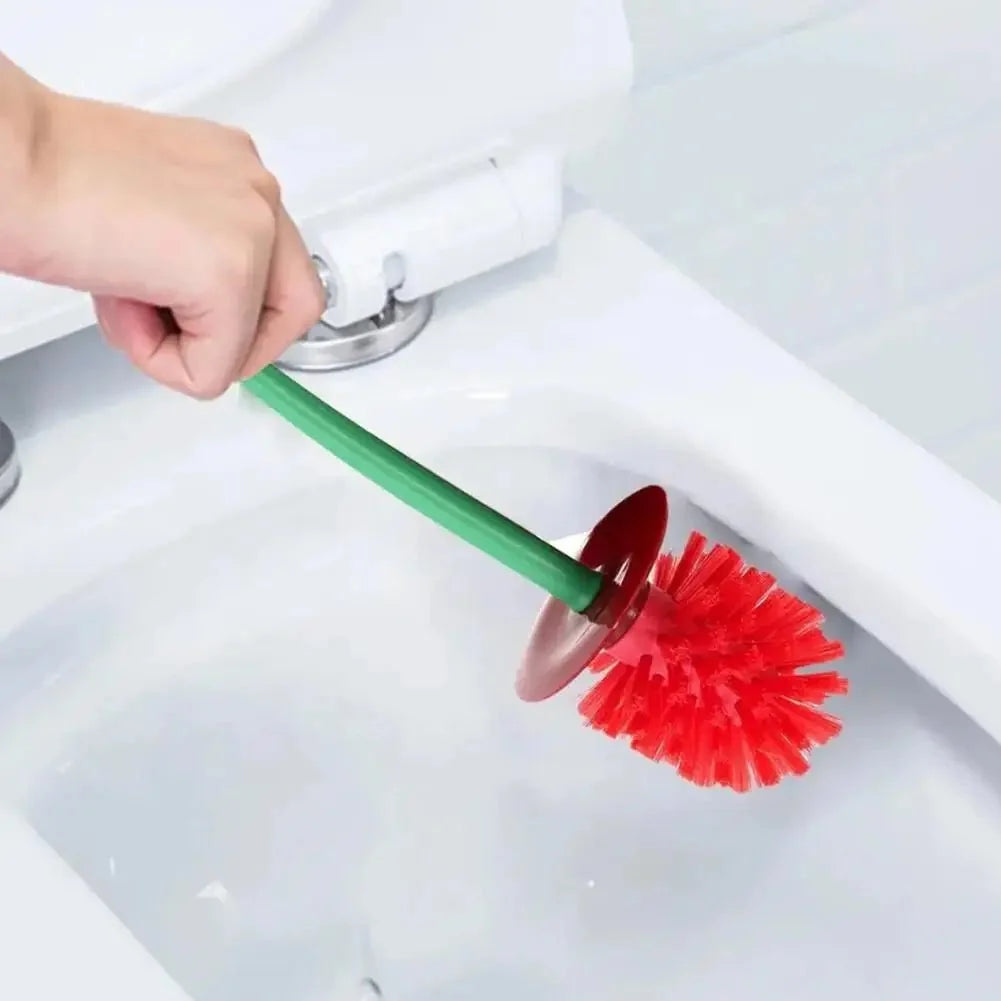 Toilet Brush With Holder Compact Minimalist Design