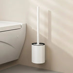 Toilet Brush and Holder Set Aluminum Wall-Mounted No-Drill Design