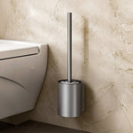Toilet Brush and Holder Set Aluminum Wall-Mounted No-Drill Design