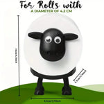 Toilet Paper Holder Sheep-Shaped Non-Slip Base Space-Saving