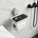 Toilet Paper Holder Stainless Steel Strong Suction Mount Drill-Free
