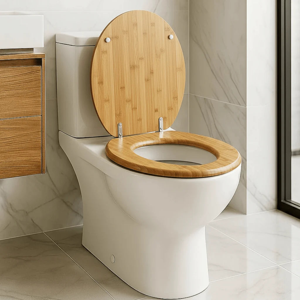 Toilet Seat Plywood Soft-Close Adjustable Hinges