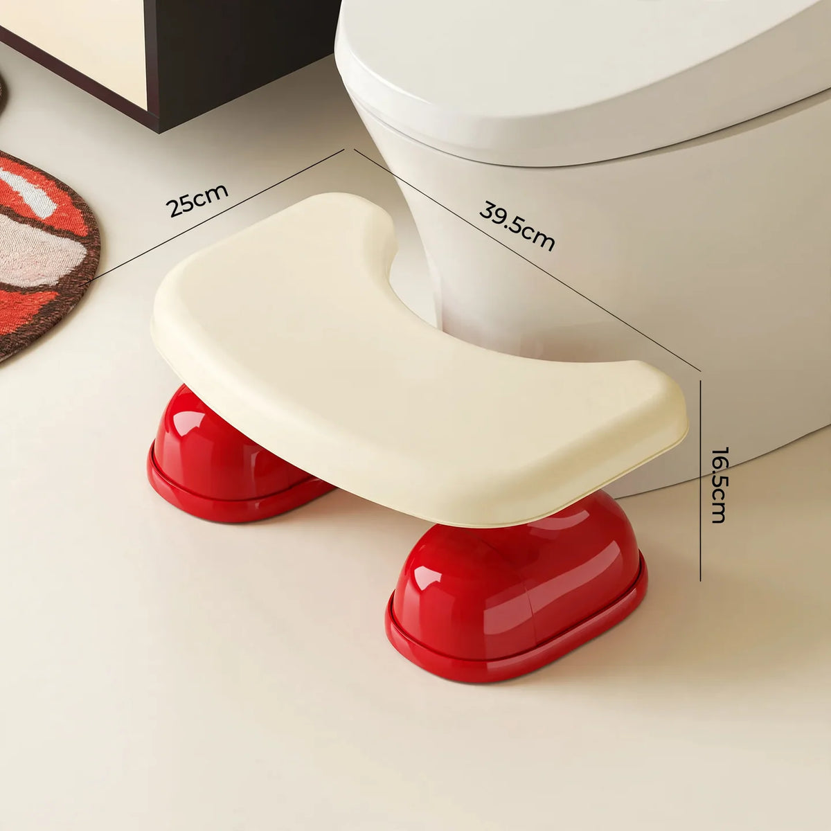 Toilet Stool Ergonomic Posture Support Compact Design