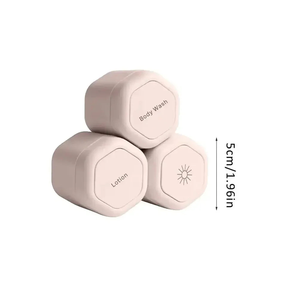 Toiletry Jars Leakproof Stackable Silicone