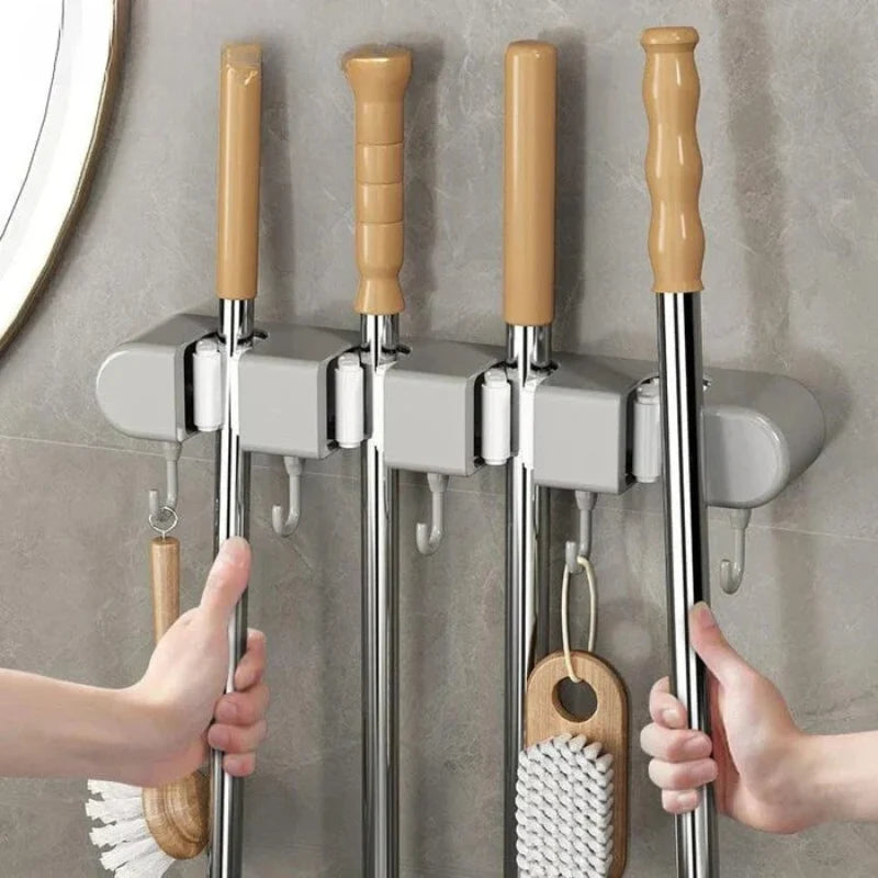 Tool Holder Wall-Mounted Secure Grip Tool-Free Installation