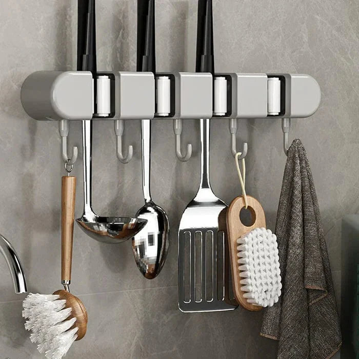 Tool Holder Wall-Mounted Secure Grip Tool-Free Installation