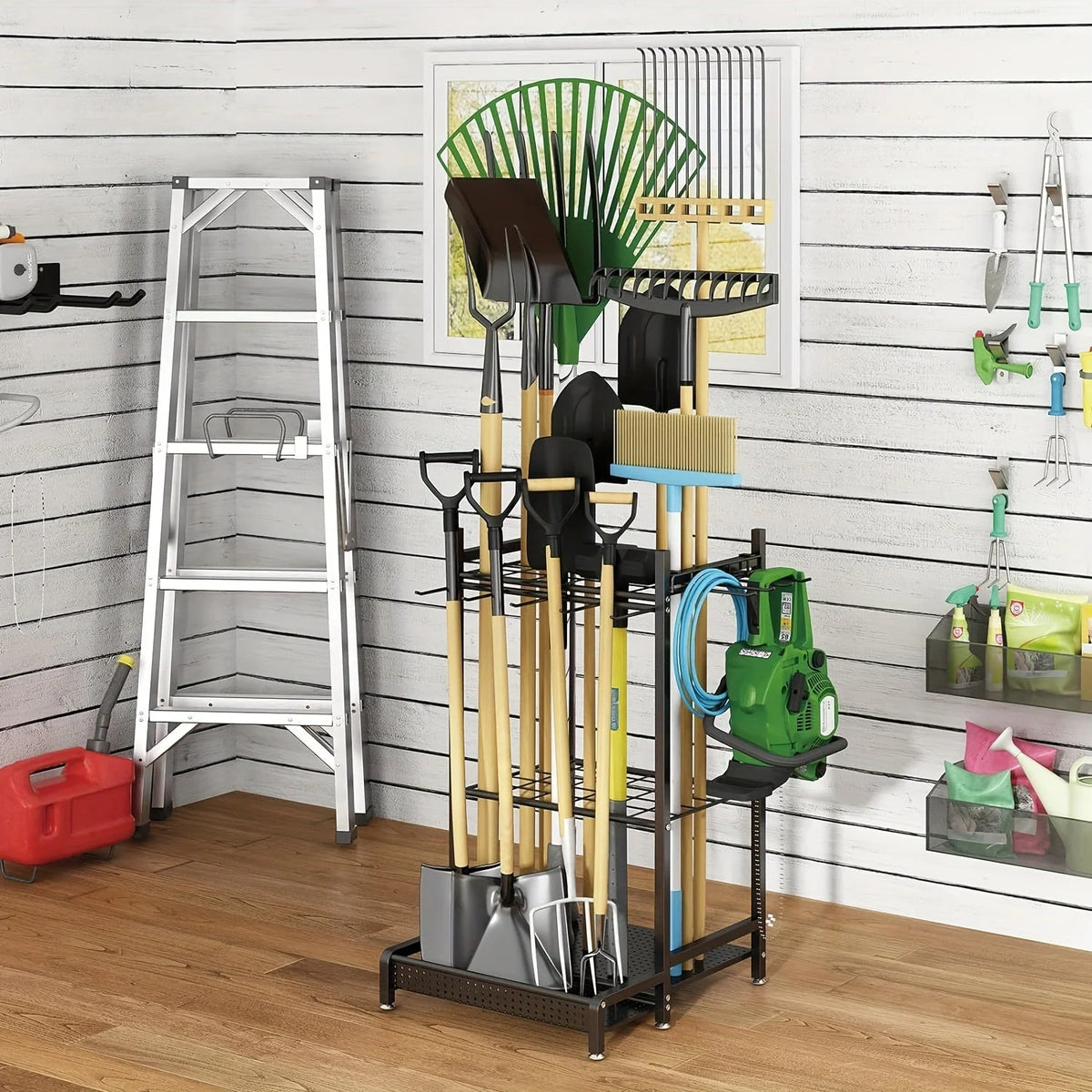 Tool & Hose Rack Three-Tier Carbon Steel Rust-Resistant