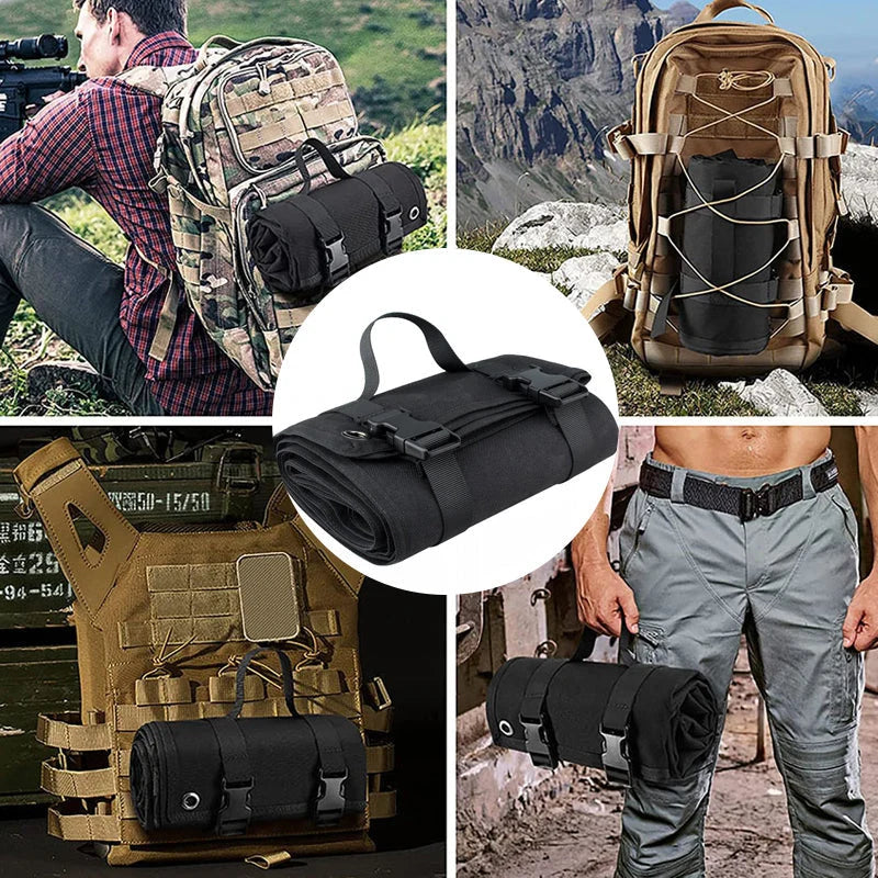 Tool Roll Bag Compact Oxford Fabric & Removable Pockets
