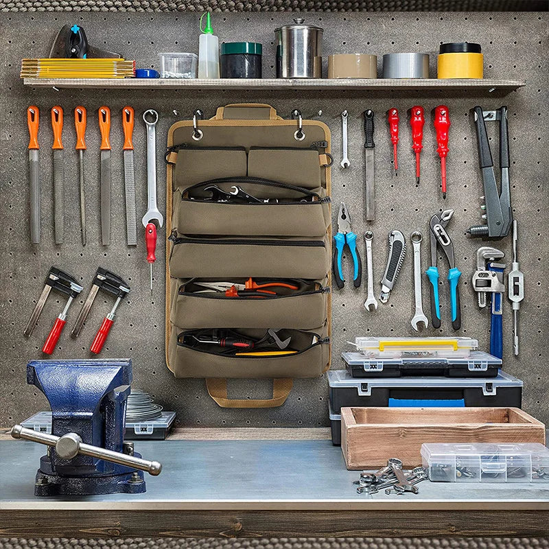 Tool Roll Bag Compact Oxford Fabric & Removable Pockets