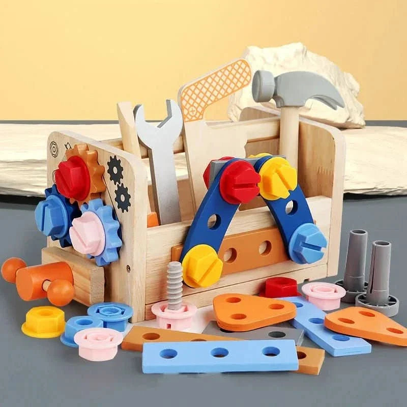 Toolbox Toy Wooden Montessori-Inspired Hands-On Learning