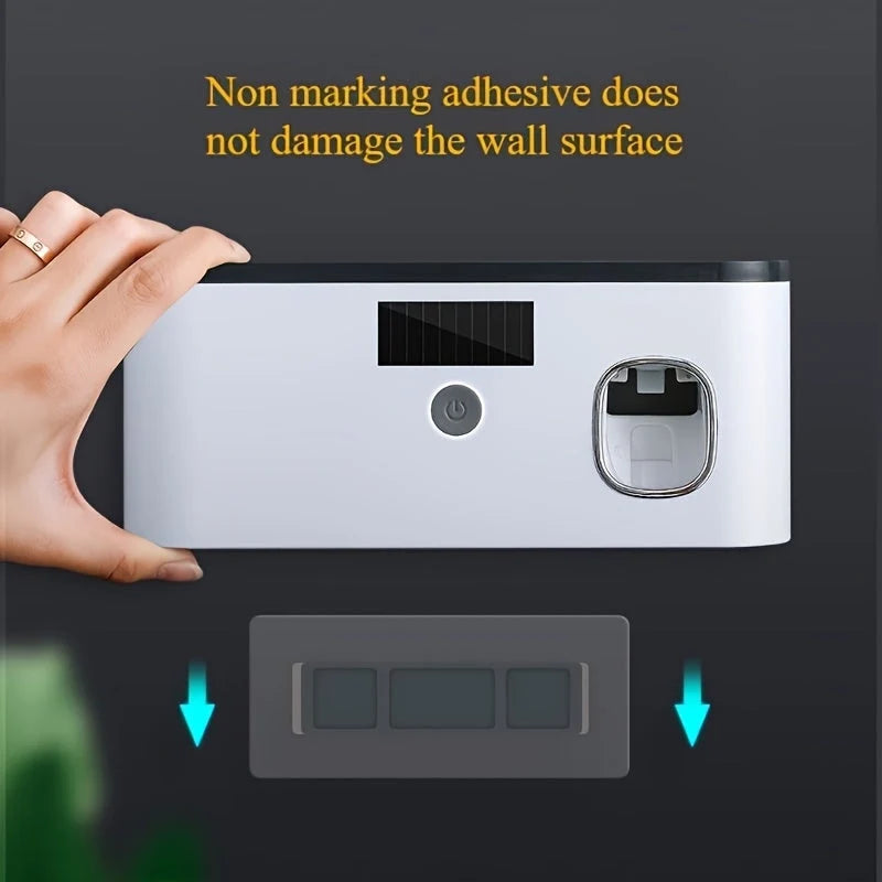 Toothbrush Holder Wall-Mounted Automatic Dispenser & UV Sterilizer Five-Slot