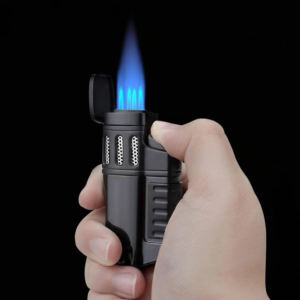 Torch Lighter 4-Jet Windproof Refillable Butane