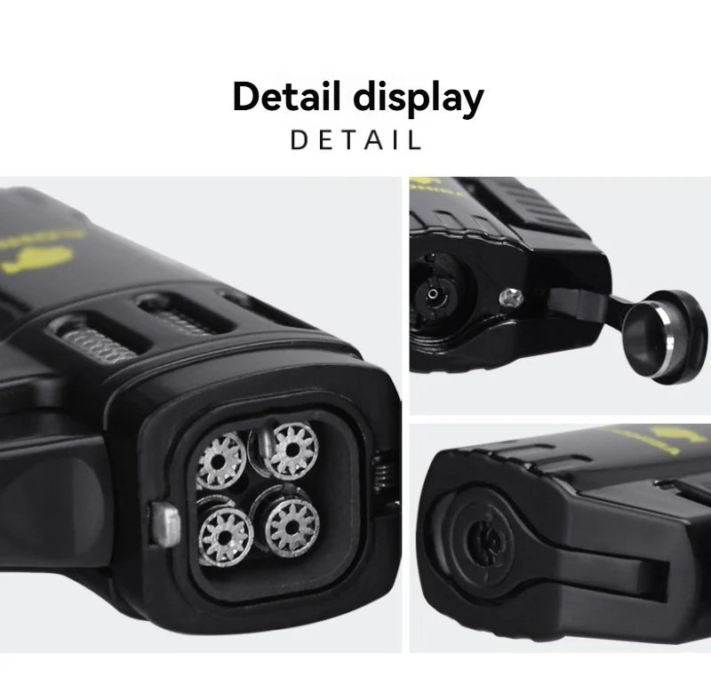 Torch Lighter 4-Jet Windproof Refillable Butane