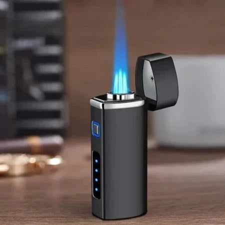 Torch Lighter Windproof Triple-Jet USB Rechargeable Touch-Activated