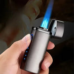 Torch Lighter Windproof Triple-Jet USB Rechargeable Touch-Activated
