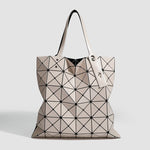 Tote Bag Geometric Pattern Removable Shoulder Strap Spacious Interior