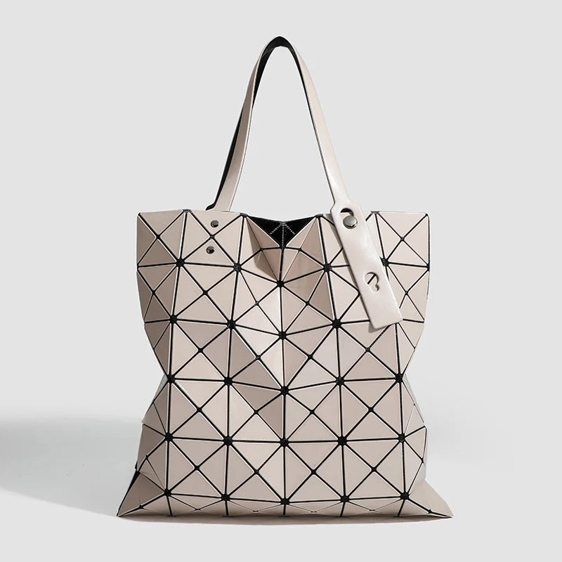 Tote Bag Geometric Pattern Removable Shoulder Strap Spacious Interior