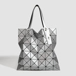 Tote Bag Geometric Pattern Removable Shoulder Strap Spacious Interior