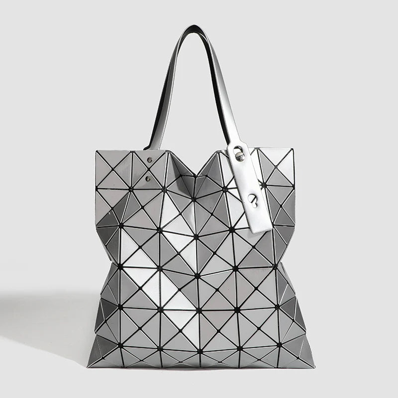 Tote Bag Geometric Pattern Removable Shoulder Strap Spacious Interior