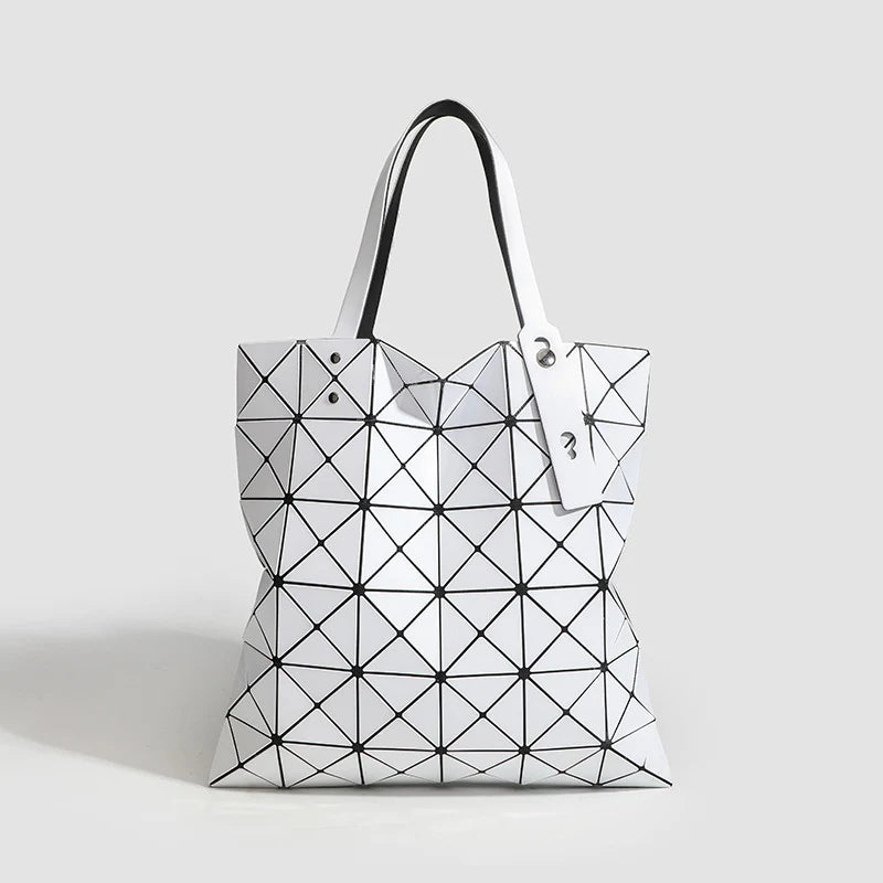 Tote Bag Geometric Pattern Removable Shoulder Strap Spacious Interior