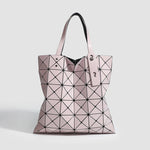 Tote Bag Geometric Pattern Removable Shoulder Strap Spacious Interior