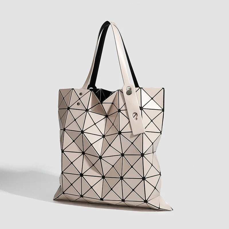 Tote Bag Geometric Pattern Removable Shoulder Strap Spacious Interior