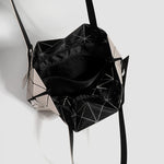 Tote Bag Geometric Pattern Removable Shoulder Strap Spacious Interior