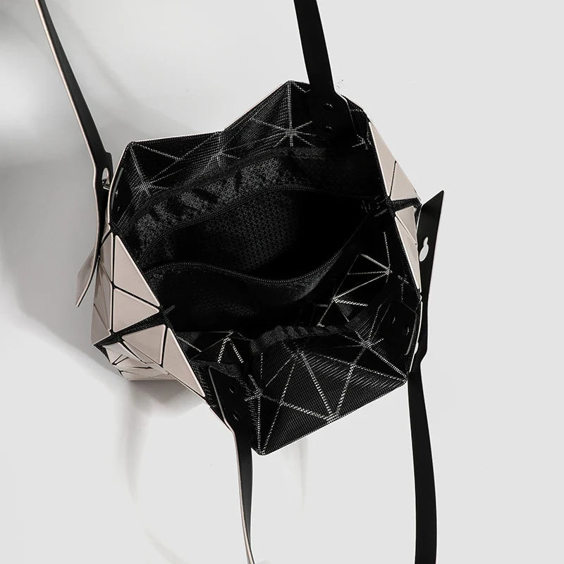 Tote Bag Geometric Pattern Removable Shoulder Strap Spacious Interior