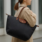 Tote Bag Leather Handles & Waterproof Lining
