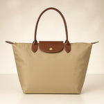 Tote Bag Leather Handles & Waterproof Lining