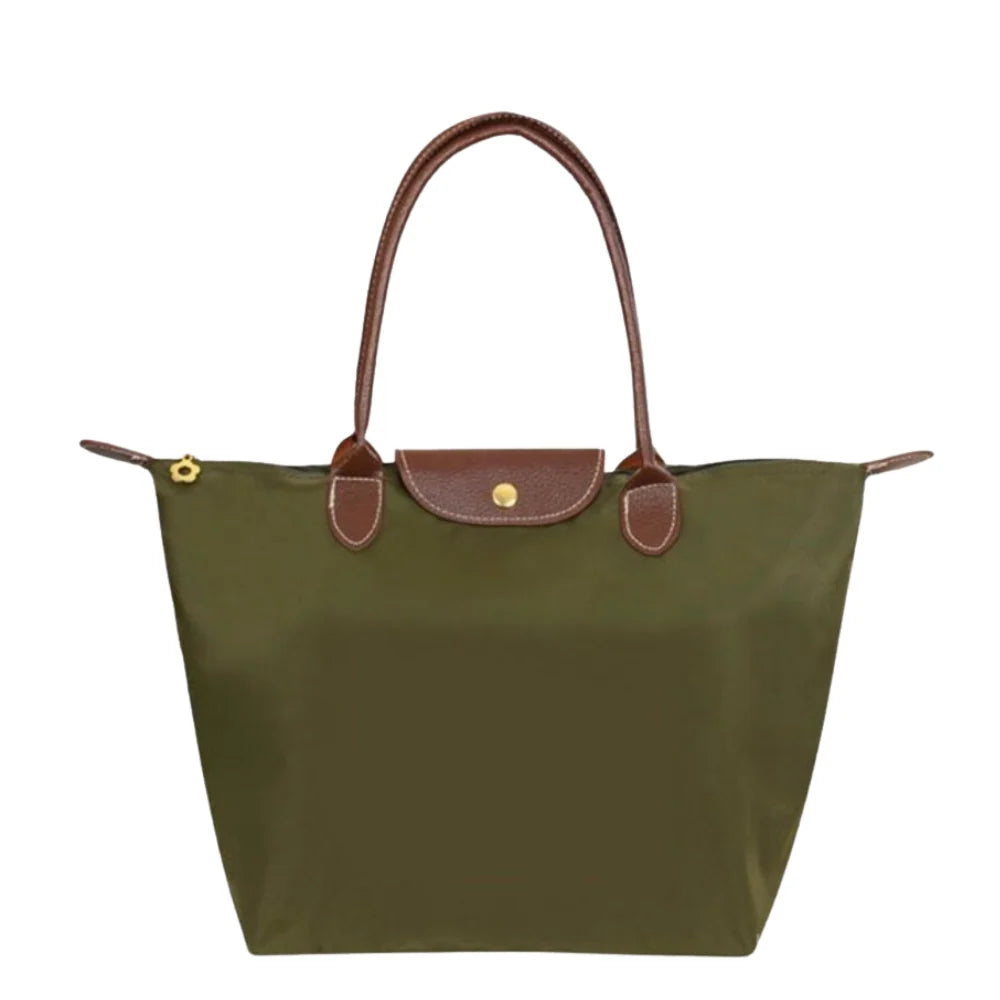 Tote Bag Leather Handles & Waterproof Lining