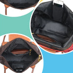 Tote Bag Leather Handles & Waterproof Lining
