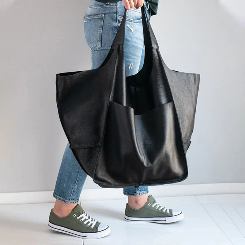 Tote Bag Oversized Scratch-Resistant PU Leather Convertible