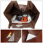 Tote Bag Oversized Scratch-Resistant PU Leather Convertible
