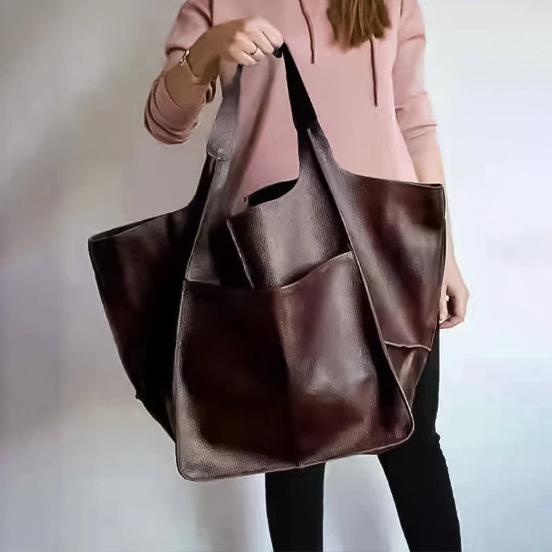 Tote Bag Oversized Scratch-Resistant PU Leather Convertible