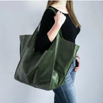 Tote Bag Oversized Scratch-Resistant PU Leather Convertible