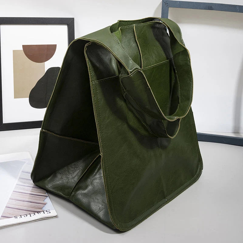 Tote Bag Oversized Scratch-Resistant PU Leather Convertible
