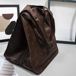 Tote Bag Oversized Scratch-Resistant PU Leather Convertible