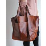 Tote Bag Oversized Scratch-Resistant PU Leather Convertible