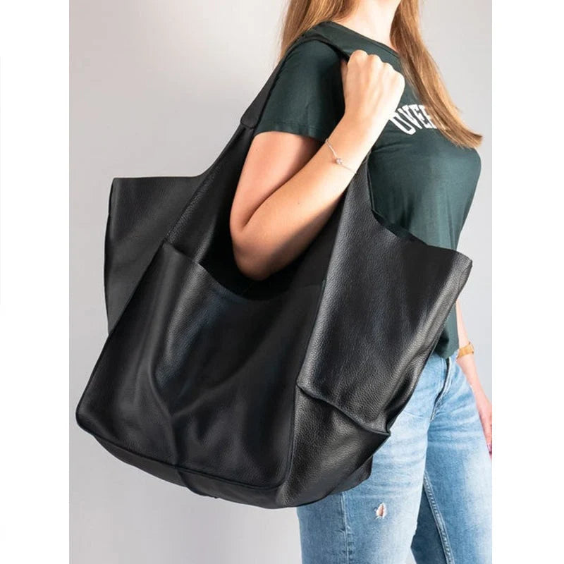 Tote Bag Oversized Scratch-Resistant PU Leather Convertible