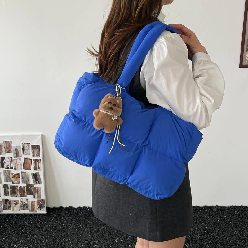 Tote Bag Puffed Spacious Adjustable Handles