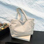 Tote Bag Textured Fabric Multiple Pockets roomy interior