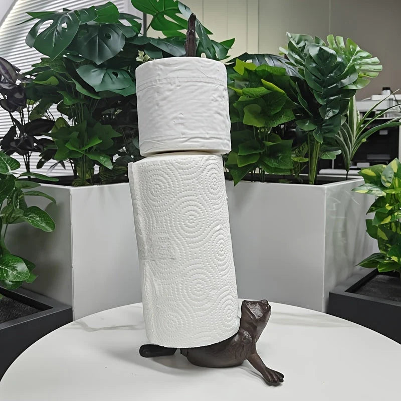 Towel Holder Freestanding Resin Frog Design
